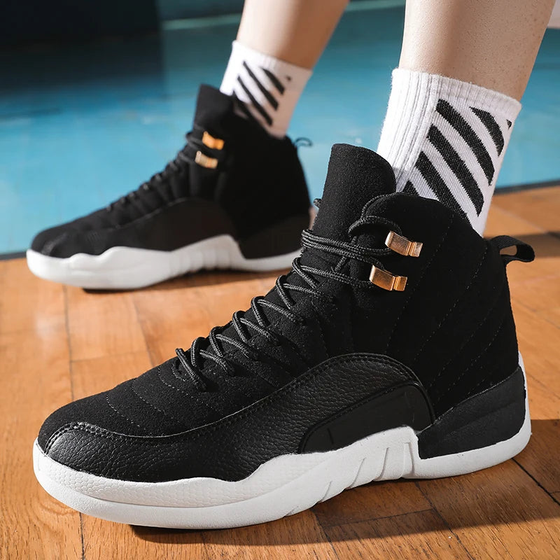 Men's fashion trend waterproof non-slip breathable outdoor training basketball shoes